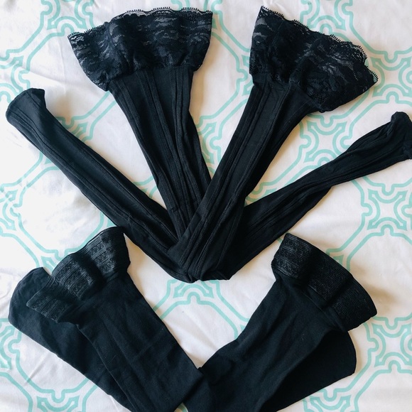 Other - 2 Pair thick thigh-high tights